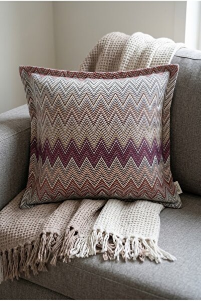Alseko Concept 01-Husă de pernă cu model zig-zag imprimat, 43x43 cm