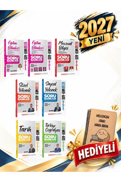 İndeks Akademi 2027 MEB-AGS Tüm Dersler Soru Bankası 6 lı Set