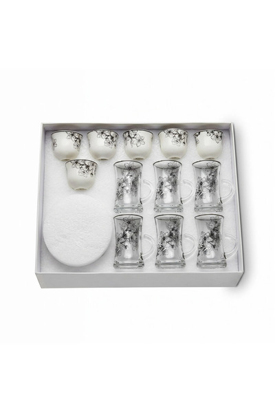 Generic 18-Piece Set of Bowls and Jugs with Steel Bases