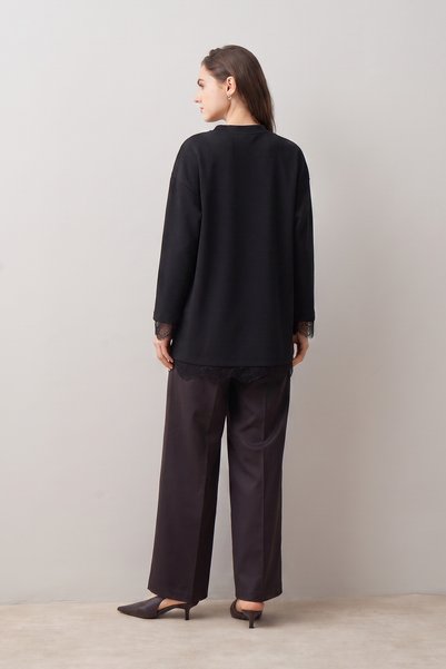 ALLDAY Soft Textured Scalloped Sweat