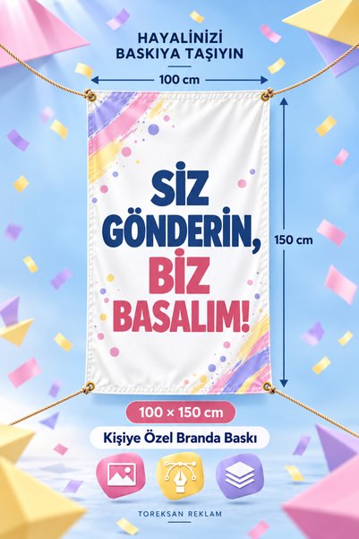 toreksan reklam Kişiye Özel Branda Baskı 100x150 cm – kişselleştirilmeye uygu...
