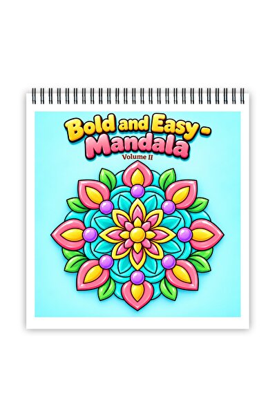 Legendary Gifts Carte de colorat, 50 de ilustrații Bold and Easy - Mandala - ...