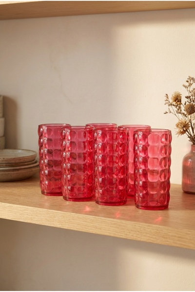 EVLE Set of 6 Acrylic Soft Drink Glasses 600 ml