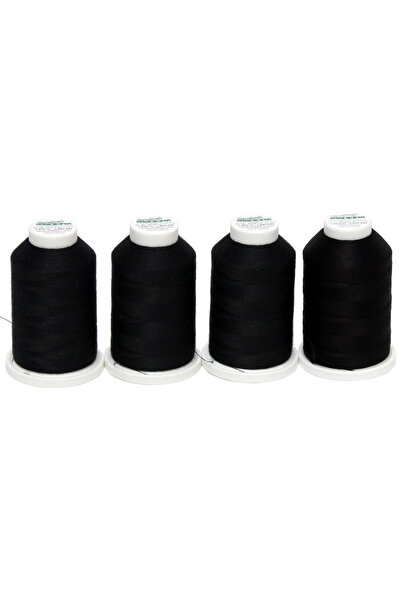Madeira Set de 4 fire negre pentru mașina de cusut overlock 8000