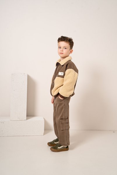 JNF kids Baby Boy & Child Plush Gabardine Jacket Sweat Pants 3-Piece Set