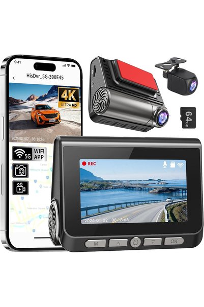 Generic Full HD Dash Cam Front and Rear, Dash Camera for Cars with Built-in 5...