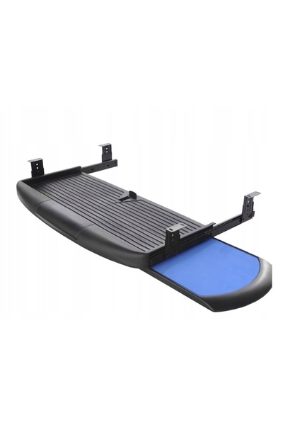 ATM Suport negru sub birou pentru tastatură cu mousepad