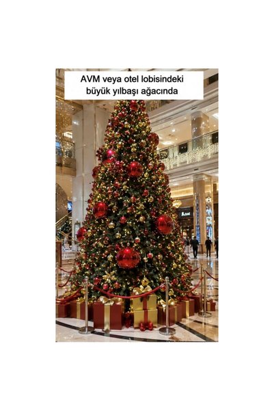 Partymax 30 cm Büyük Boy Aynalı Yılbaşı Topu Gold Parlak Noel Ağacı Süsü Tekl...