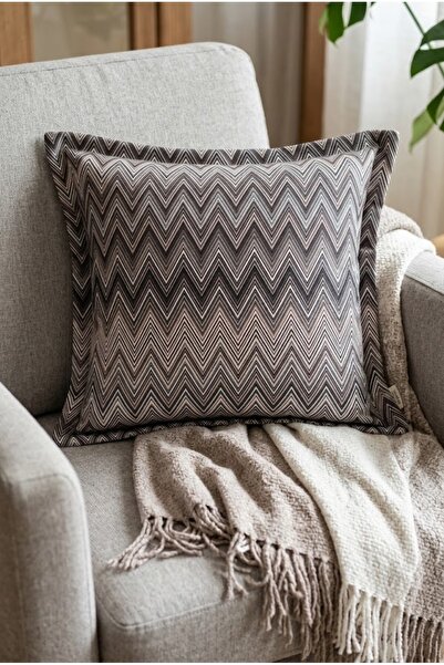 Alseko Concept 01-Husă de pernă cu model zig-zag imprimat, 43x43 cm