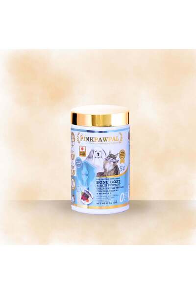 PinkPawPal Bone Coat & Skin Support - Supliment pentru oase, blană și piele p...