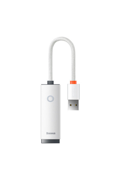 Baseus Adaptor Ethernet din seria Lite USB-A la port LAN RJ45 (100Mbps) Alb
