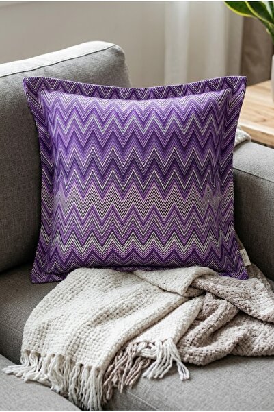 Alseko Concept 01-Husă de pernă cu model zig-zag imprimat, 43x43 cm