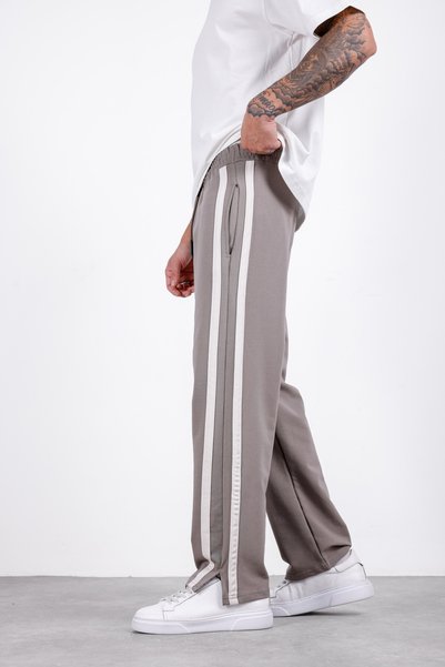 3MODA Men's Baggy Compak Fabric Side Stripe Sweatpants - Pack of 2