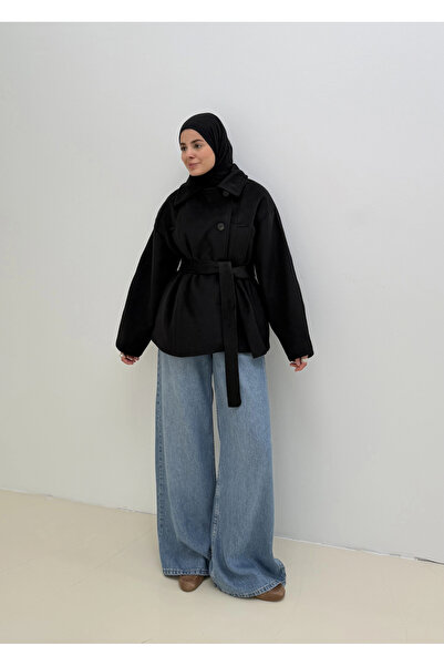 MODA AKSA 7811 PREMİUM SERİ -MOSKOVA KUŞAKLI KABAN SİYAH