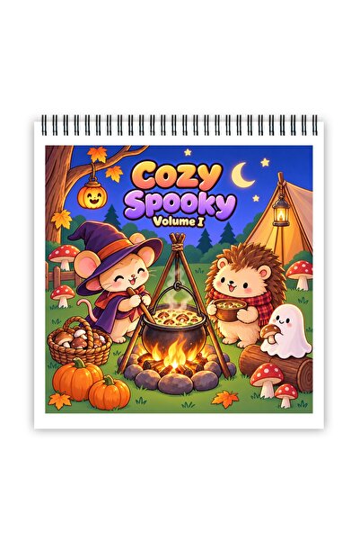 Legendary Gifts Carte de colorat, 50 de ilustrații Cozy Spooky - Volumul I, 1...