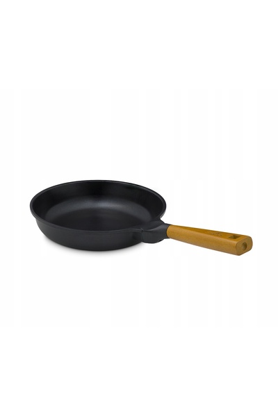 Gerlach Tigaie ceramică NATUR EVO 24 CM cu mâner din lemn de fag, pentru indu...