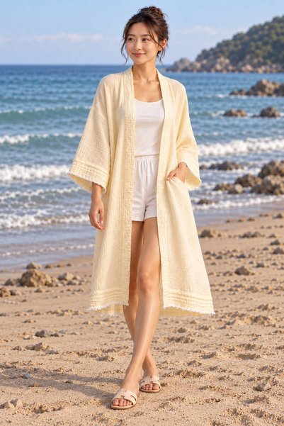 Efesan Cepli Müslin Kimono