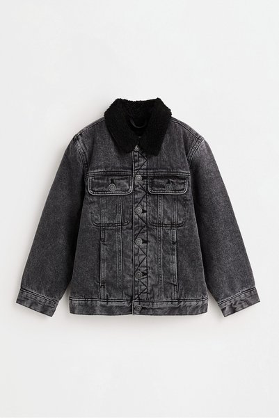 LEFTIES ERKEK ÇOCUK Suni yünlü ceket yakalı denim ceket