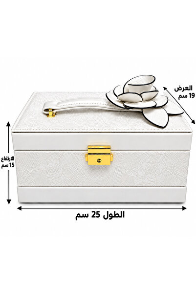 Generic Brand صندوق مجوهرات وإكسسوارات فاخر متعدد الطبقات