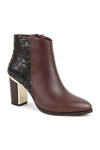 Libero Women's Boots L065.235K Brown Genuine Antique Leather with Honeycomb/L...