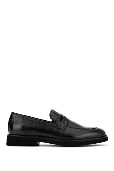 Tamer Tanca Men's Genuine Leather Black Classic Shoes