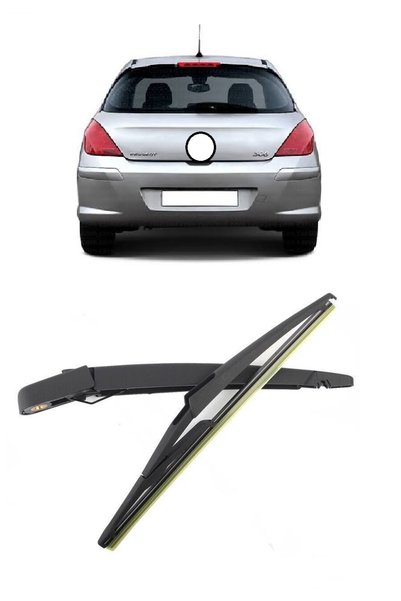 cme parts Peugeot 308 Hb 2007-2013 Uyumlu Arka Cam Silecek Kolu Ve Süpürgesi Kapak Takım 6429.EP