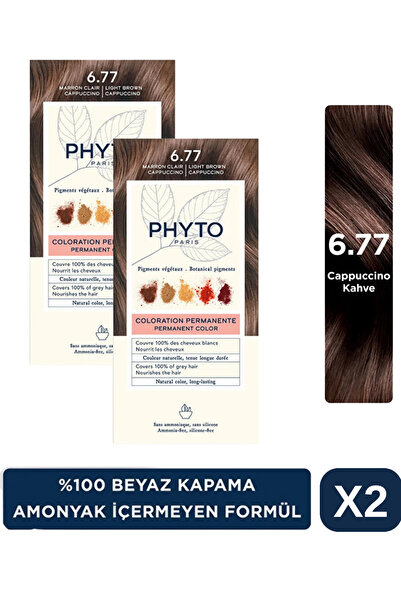 Phyto Phytocolor Amonyaksız Kalıcı Doğal İçerikli Bitkisel Saç Boyası 6.77 Ka...