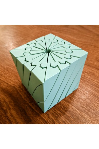 Bezos 3D Printed Twisting Cube - Mechanical Rotating Puzzle Cube - Mint Bzeldr05