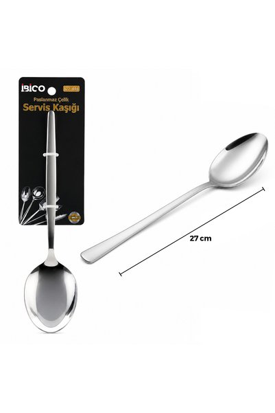 ELİSY Chrome Metal Serving Spoon 27 cm