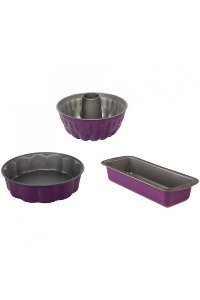 Turkishsouq Tantitoni Purple 3-Piece Cake Pan Set Kate 74915Viomuset