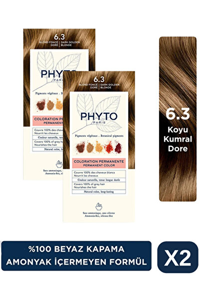 Phyto Phytocolor Amonyaksız Kalıcı Bitkisel Saç Boyası 6.3 Koyu Kumral Dore X...