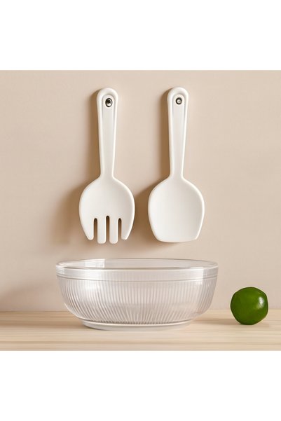 ELİSY 3 Piece 4000 ml Salad Set - Mica & Crystal Plastic
