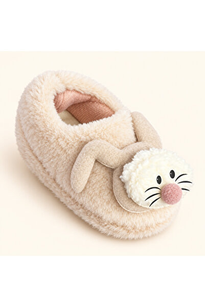 Beyza shoes Peluş Tavşan Detaylı Bebek Pandufu – Yumuşak ve Sıcak Ev Ayakkabısı