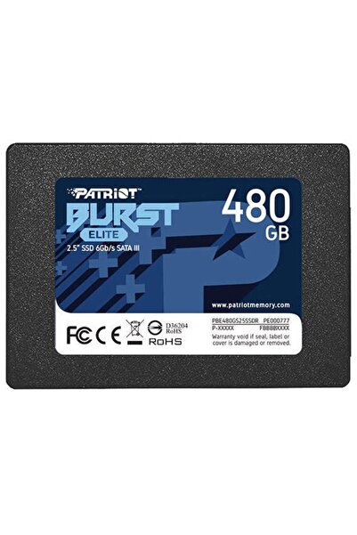 Patriot SSD, 2.5 " 480 GB Burst Elite SATA3, 450 MB/s, 320 MB/s, Negru
