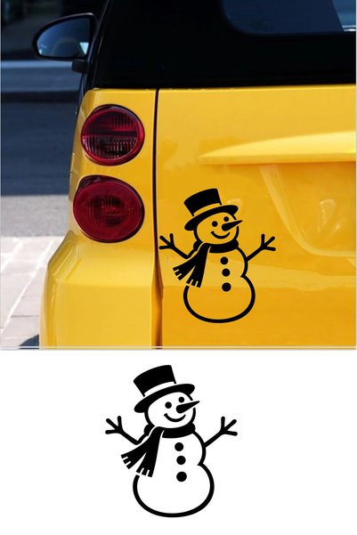 MIGNATIS New Year Snowman Sticker – Decorative Decal for Car Windshield, Helm...