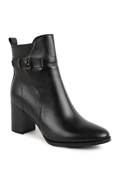 Libero Women's Boots L068.227 Black Genuine Antique Leather Side Belted Metal...