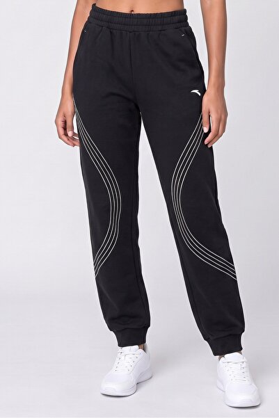 Anta Women Relaxed Fit Yoga Sweatpants, Black