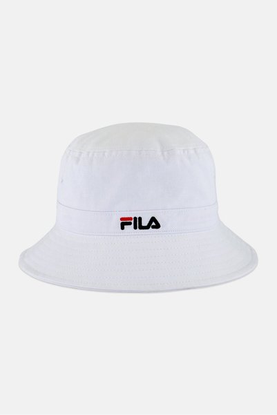 FILA Men Embroidered Logo Sports Bucket Hat, White