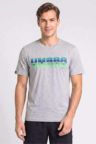 UMBRO Men Sportswear Fit Short Sleeve Outdoor T-Shirt, Grey