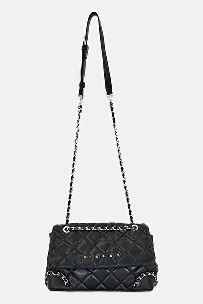 Sisley Women Brand Logo Cross Body Bag, Black