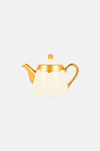 YEDI HOUSEWARE Milano Classic Round Tea Pot, White