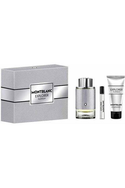 Montblanc Mont Blanc Explorer Platinum For Men Set Edp 100Ml + Edp 7.5Ml + Al...