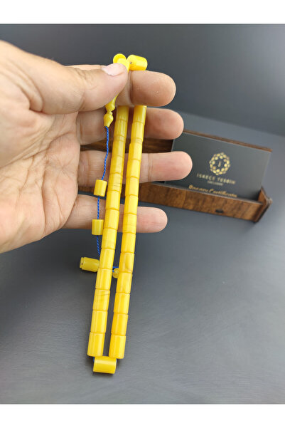 İskeçe Tesbih Prayer Beads - Yellow - Natural Stone