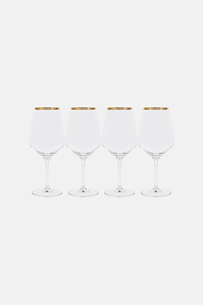 Rakle 4 Pcs Avantgarde Gold Glass 490 ml, Transparent