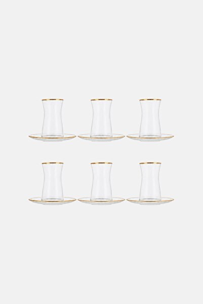 Rakle 12 Pieces Tea Glass Set, Transparent