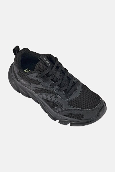 Anta Women Lace Up Running Shoes, Black