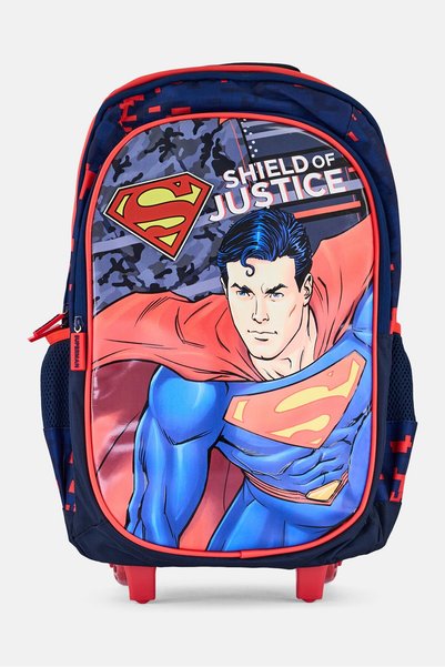 DC COMICS Kids Boy Superman Trolley Bag, Multicolor