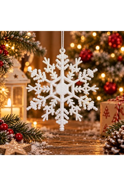 MyOfficeShop Decorațiune fulg de nea pentru bradul de Crăciun, set de 3 bucăț...