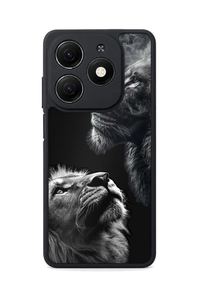 TECNO غطاء سبارك 20 متوافق مع الطباعة، أسود غير لامع، سيليكون ناعم، واقي، غطا...
