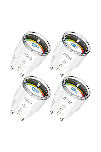 Nous Set of 4 WiFi smart sockets A1, 15A, Energy monitoring